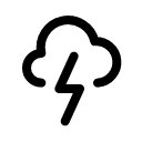 Гроза — иконка линейная