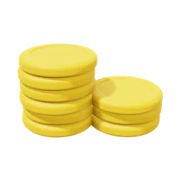 Стопка монет иконка 3D