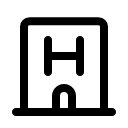 Отель иконка линейная