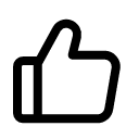 Лайк иконка линейная