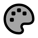 Палитра иконка двухцветная