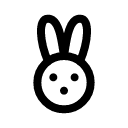 Кролик иконка линейная