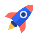 Ракета иконка плоская