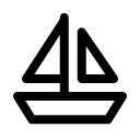 Парусник иконка линейная