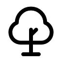 Дерево иконка линейная