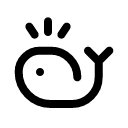 Кит иконка линейная